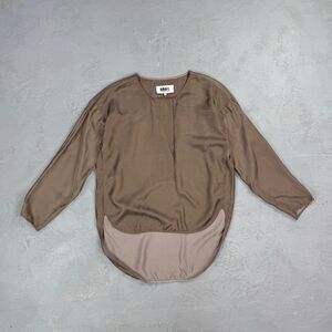 MM6 Maison Margiela Modal Blend Satin Shirt Women's It 42, US 6